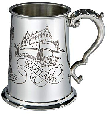 Wentworth Pewter - Chope en étain d'Écosse de 1 pinte, chope à bière