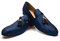 JITAI Gli Uomini 'Vintage Velvet bv Ricami Nobile cialtrone Scarpe Scivolare su Mocassino Fumare Scarpetta Tassel perditempo, Blu 02, 45 EU (12 UK)