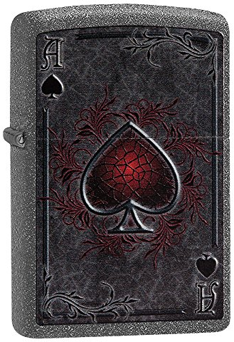 Zippo Benzinfeuerzeug, Messing, Iron Stone - Ace, 1 x 6 x 6 cm