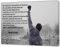 ARTSPRINTS Rocky Balboa Foto mit Zitaten in Schwarz-Weiß-Druck auf gerahmter Leinwand, 61 x 40,6 cm, 18 mm Tiefe