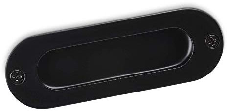 1 x SO-TECH® Tirador para Muebles EL-08 108mm Acero Negro mate/Puerta Corredera/Tirador empotrado
