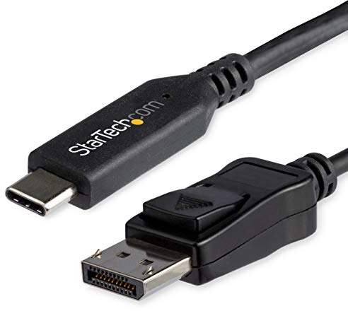 StarTech.com 3.3ft/1m USB C to DisplayPort 1.4 Cable - 8K/5K/4K USB Type-C to DP 1.4 Alt Mode Video Adapter Converter - HBR3/HDR/DSC - 8K 60Hz DP Monitor Cable - USB-C/Thunderbolt 3 (CDP2DP141MB)