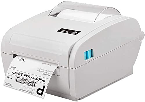 Thermo-Etikettendrucker, USB-Direktdrucker, 110 mm breit, Druck mit hoher Geschwindigkeit, verstellbare Breite f眉r Restaurants, etikett, kompatibel mit Windows Mac