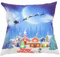Amosfun Elk Decor Christmas Pillow Covers Decorative Santa Claus Christmas Throw Pillow Covers with LED Lights Cushion Case for Couch Sofa Home Decor (No Battery) Sofa Pillow Covers
