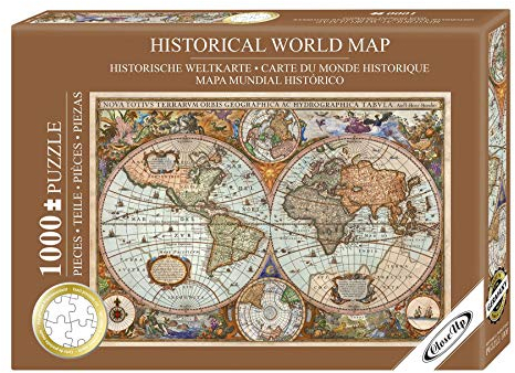 Close Up Historische Weltkarte Puzzle 1000 Teile - Aimee Stewart- 68 x 48 cm, spezielle Puzzlepappe
