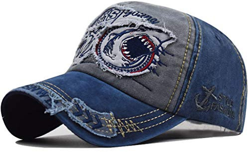CheChury Baseball Cap Verstellbar Snapback Western Modische Baseball Mütze Retro Baseball Kappe Cap Baumwolle Kopfband Sommerhut Unisex Sonnenhut für Sport Outdoor Freizeit,Einheitsgröße,Navy blau