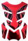 Tankpad Motorrad 3D,Asudaro Motorrad Tankpad Schutz Aufkleber Gummi Kraftstofftank Aufkleber Anti-Kratzer Motorrad 3D Gel Öl Gas Tank Pad Fisch Knochenschutz Aufkleber Aufkleber Pad Dekor,rot