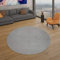 TT Home Wohnzimmer Teppich Kurzflor Unifarbendes Design Modern Und Zeitlos, Farbe:Silber, Größe:Ø 160 cm Rund