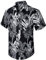 Enlision Hawaii Hemd Männer Sommer Hawaii Hemd Herren Kurzarm Schwarze Hawaiihemd Palme mit Brusttasche Hawaii Shirt Strandhemd XL