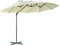 Outsunny Ombrellone Doppio da Giardino in Metallo e Poliestere Anti-UV Impermeabile con Manovella, 445x270x260cm, Beige