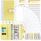 Budget Planner Budget Binder A6, Budgetplaner Geld Organizer mit Weiche PVC Tasche, TAOPE Leder Binder Notizbuch A6 Cash Stuffing, Budget Planner Haushaltsbuch mit Geldfächer Schmetterling Gelb