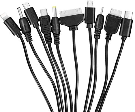 10 in 1 Universal Multifunctional Charging Cable for Many Adapters Compatible with for iPodApple Samsung LG and Sony Ericsson Nokia PSP, USB Charging Cable Fit Cell Mobile Phone