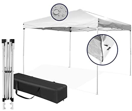 Bop Garden Gazebo 3x3 Pieghevole Impermeabile Da Esterno, Richiudibile a Fisarmonica, Sacca Per il Trasporto, Telo in Poliestere 160 gr/m² Anti UV, Tenda Pop-up