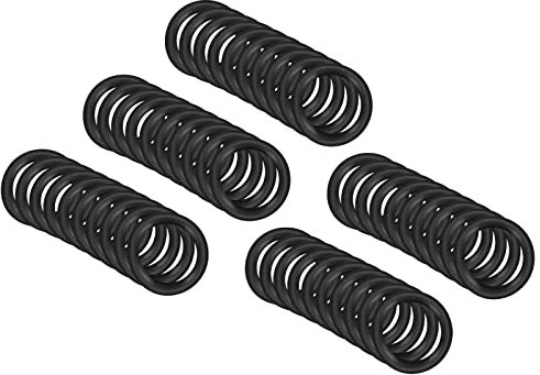 QUARKZMAN 50 Stücke Nitrilgummi Gummi Unterlegscheibe 10mm x 6mm x 2mm für Wasserhahn Klempner Reparatur Dichtung Verbindung, Schwarz