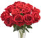 Avoik 12 Stück Rosen Künstliche Blumen Rot 50cm Einzelne Langstielige Seidenrosenstrauß Künstliche Blumen Rosen für Valentinstag Braut Hochzeitssträuße Wohnzimmer Hotel Büro Dekor