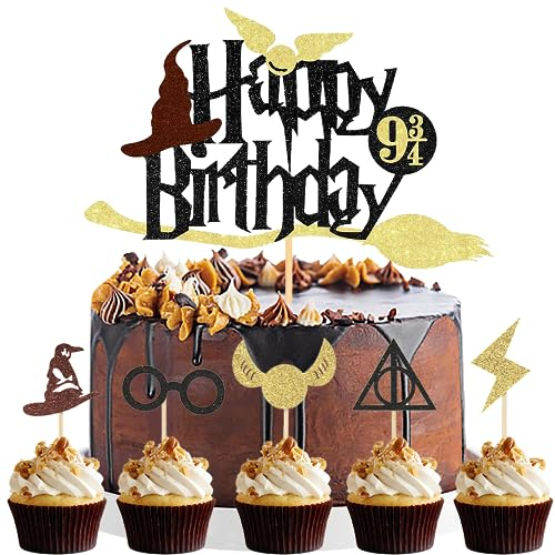 Tortenaufleger Geburtstag Dekorationen,16 Stück Tortendeko,Happy Birthday Kuchen Deko,Cake Topper Set Themed Party Supplies für Mädchen Junge