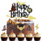 Tortenaufleger Geburtstag Dekorationen,16 Stück Tortendeko,Happy Birthday Kuchen Deko,Cake Topper Set Themed Party Supplies für Mädchen Junge