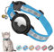AirTag Katzenhalsband Mit Reflektierendem Streifen, Monbeyee Integriertes Katzenhalsband, GPS Tracker Katzehalsband Mit Airtag-Halter Und Glocke, Kompatibel Mit Dem Apple Airtag Für Jungen/Mädchen