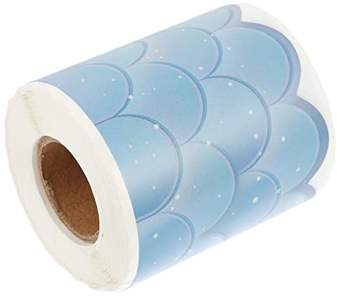 NUOBESTY Wellenförmiger Randaufkleber für Die Pinnwand Klassenzimmer-dekoration Runder Welliger Rand Helle Farbe Kreisaufkleber