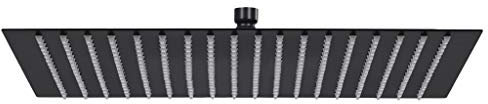 Startseite Möbel Regendusche Duschkopf Edelstahl 50x50 cm Größe Quadratisch Schwarz