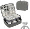 OdiuK Kabeltasche, 3 Layer Elektronische Tasche Mit Datenkabel Kabel Organizer Tasche, Reise Wasserdicht Kabelorganizer Elektronik Zubehör Tasche für Adapter Maus SD Karten Festplatten(Grau)