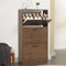 Storage Cabinet with 3 Drawer Shoe Storage Organiser Pull Down 3 Tier Shoe Cupboards for Hallways Narrow Shoes Cabinet for Entryway Slim Shoe Rack Cabinets, Walnut, 60W x 24D x 112H cm