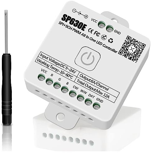 Yuattory SP630E Controller LED Bluetooh Rgbw Supporto Controller LED WiFi PWM Single Color CCT RGB RGBW RGBCCT e SPI TTL IC Chip LED Strip Light