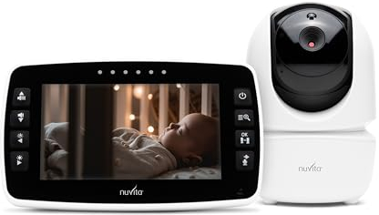 Nuvita 3045 Videovoice - Baby Monitor Video Wireless a 360° con telecamera direzionabile a distanza, SMART VOX, Visione Notturna e Ninne Nanne