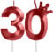 Red 30th Birthday Candles with Crown,Number 30 Candle,30th Birthday Candle for Cake Decorations,Happy Birthday Candle,Cake Candles Cake Topper Decor for Girls Boy Men Women Birthday Party Supply