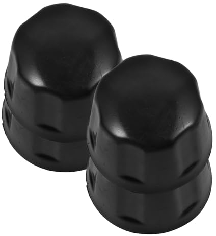 JECOMPRIS Radnabenkappen 4 Stück Radnabenfelgen-Gummikappen-Abdeckung Ersatzkappen Quad-ATV-Teile Für 110–250 Cc ATV-Felgen-Nabenkappen Zubehör Schwarz