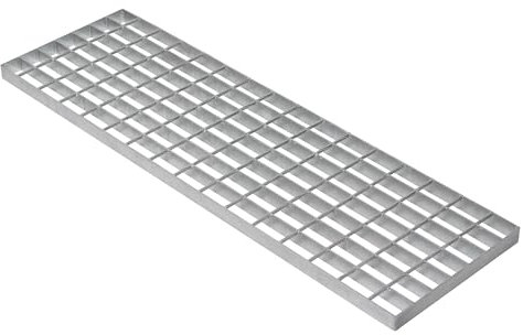 frick Gitterrost, Laufrost, Trittrost verzinkt (25cm breit) viele Längen und Farben (Natur, 150 cm)