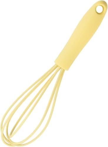 Handbesen Silikon-Schlägel mit Ballonkopf, Eierschlägel, Mischen, Rühren, Rühren, Küchenwerkzeug, Kochen, Backen, Schlagen (gelb)