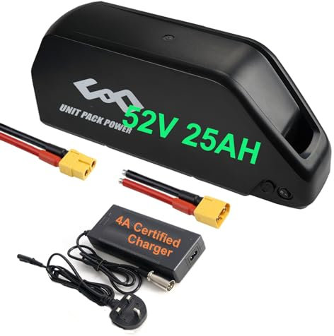 Ebike battery 52V 25AH 5000mah cell Long Range Lithium electric bike battery for Max 1500W 1000W 750W 500W Motor, Ebike conversion kit