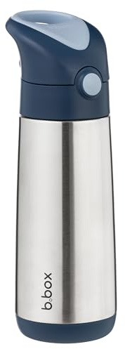 b.box Isolierte Wasser- und Thermosflasche | Trinkflasche Edelstahl (Dreiwandig) | Hält Getränke bis zu 15 h Kalt & 8 h Warm | 500 ml