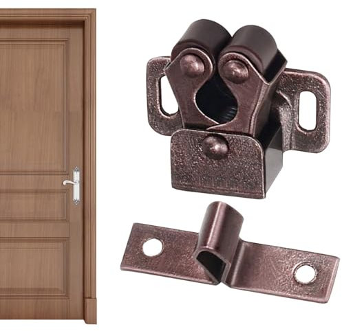 Vriusi Cabinet Door Catch, Stainless Steel Latch, Closet Closet Spring Latch, Furniture Latch, Furniture Latch, Double Roller Catch, Cabinet Catch Hardware, Wardrobe Door Latch, Suction Door Buckle,