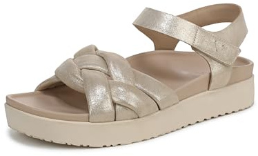 Vionic Women's Flat Sandals Rosa Shoes with Arch Support Gold UK 4.5 Medium Fit