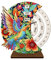 Diamond Painting Kalender Ornamente, Diamant Malerei Weihnachtsdeko rotierender Kalender, Diamant Painting Tischkalender Tischdeko ewiger Kalender Weihnachten Deko Set (T)
