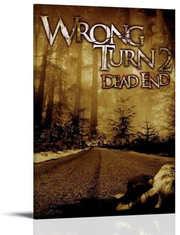 YRAEYWAER Poster Wrong Turn 5.1 cm, ästhetisches Dekor, Wohnzimmer, Wandkunst, Dekoration, Poster, 20 x 30 cm, Rahmenstil