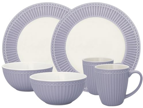 GreenGate Alice Frühstücksset Lavender 6tlg