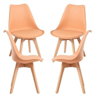 Regalos Miguel - Pack 4 Sillas Synk Basic - Naranja Claro
