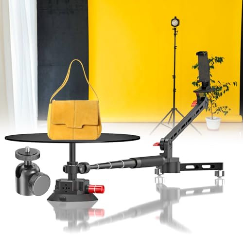 FLNOZAMZ 360-Grad-Spinner, professioneller Foto-Drehteller, drehbarer Kamera-Slider, Sich drehende Foto-Video-Kabine, Spin-Plattform