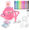 LTFIOON Drawing Robot, Robot de Dibujo para Niños con 100 Tarjetas, Robots de Pintura Mágico Juguete Educativo Interactivo Robots de Dibujo Mágico para Niños (Rosa)