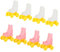 Milisten 4 Paare Roller Skates Mini-Schlittschuhe für Puppe Schlittschuh-Bastelarbeiten für eine Puppe Mini-Rollschuhe für Puppe Kleiner Puppenschlittschuh Mini-Hausbedarf Plastik