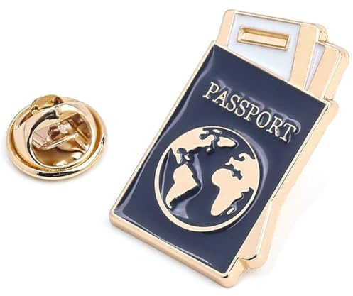 Reisepass-anstecker, Marineblaue Reisepass-metall-anstecker, Weltreisender-anstecker, Reise-anstecker, Schmuckzubehör, Piloten- Oder Flugbegleiter-anstecker, Urlaubs-anstecker