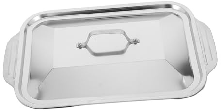 Rechteckige Grillschale Edelstahl 1 Satz mit Deckel für Fisch und Kuchen