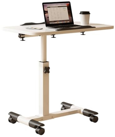 Creperture Mesa de pie, altura ajustable con ruedas, 60 x 40 x 90 cm, plegable, escritorio, sobrecama, mesa de cuidado para ahorrar espacio, mesa de ordenador portátil para dormitorio, oficina, salón