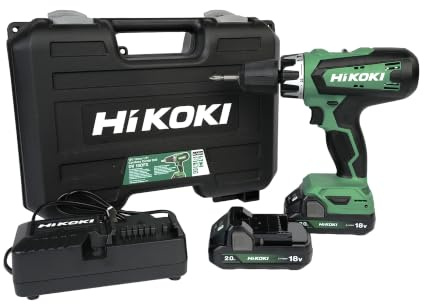 HiKOKI DV18DFXJMZ 18V Cordless Impact Combi Drill Kit | 2-Speed, 55Nm Tightening Torque, with 2x 2.0Ah Batteries, Charger & Case