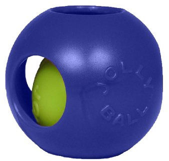 Jolly Pets Teaser Ball Interactive Dog Toy, 4.5 in Small, Blue
