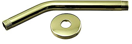 Westbrass D302-1-01 Duscharm mit Sure Grip Flansch, 1,27 cm IPS x 25,4 cm, poliertes Messing