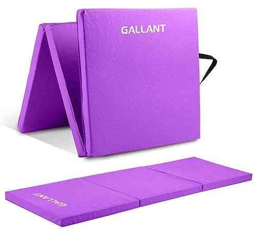 Gallant Foldable Gymnastics Mat - 6ft Long and Tri Folding, 5cm Thick High Density Foam, Non Slip and Easy to Clean - Tumble Exercise Crash Equipment for Kids